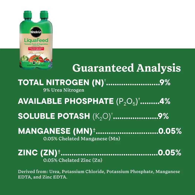 Miracle-Gro&reg; LiquaFeed Tomato, Fruits & Vegetables Plant Food image number 10.0