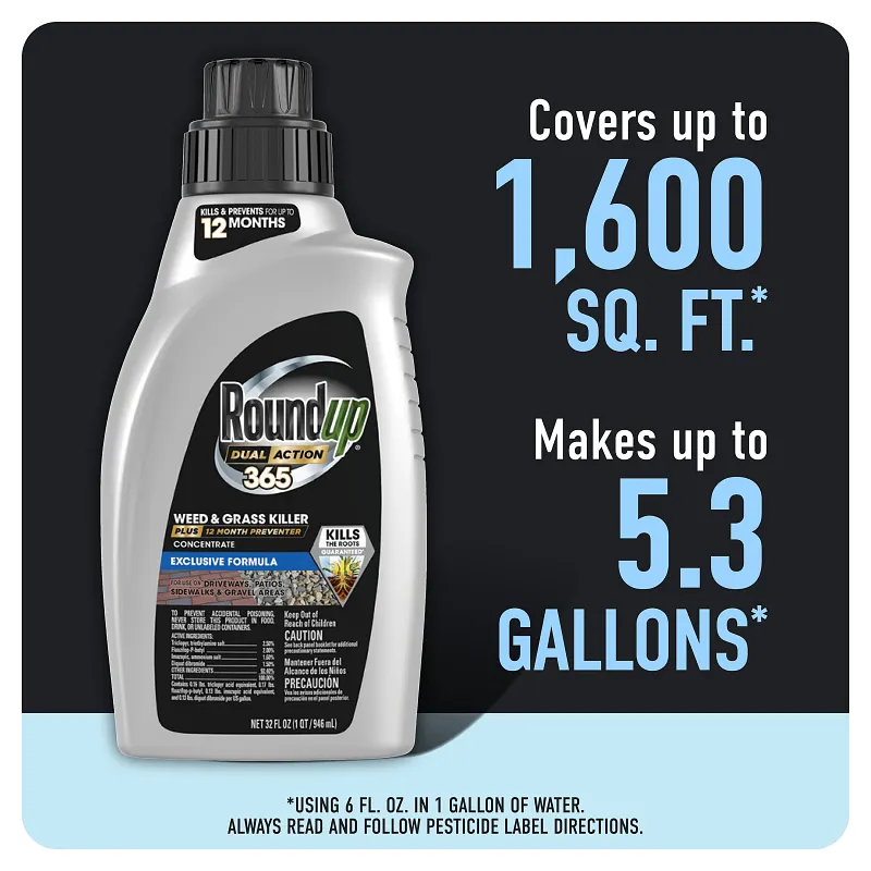 Roundup&reg; Dual Action 365 Weed & Grass Killer Plus 12 Month Preventer Concentrate image number 9.0