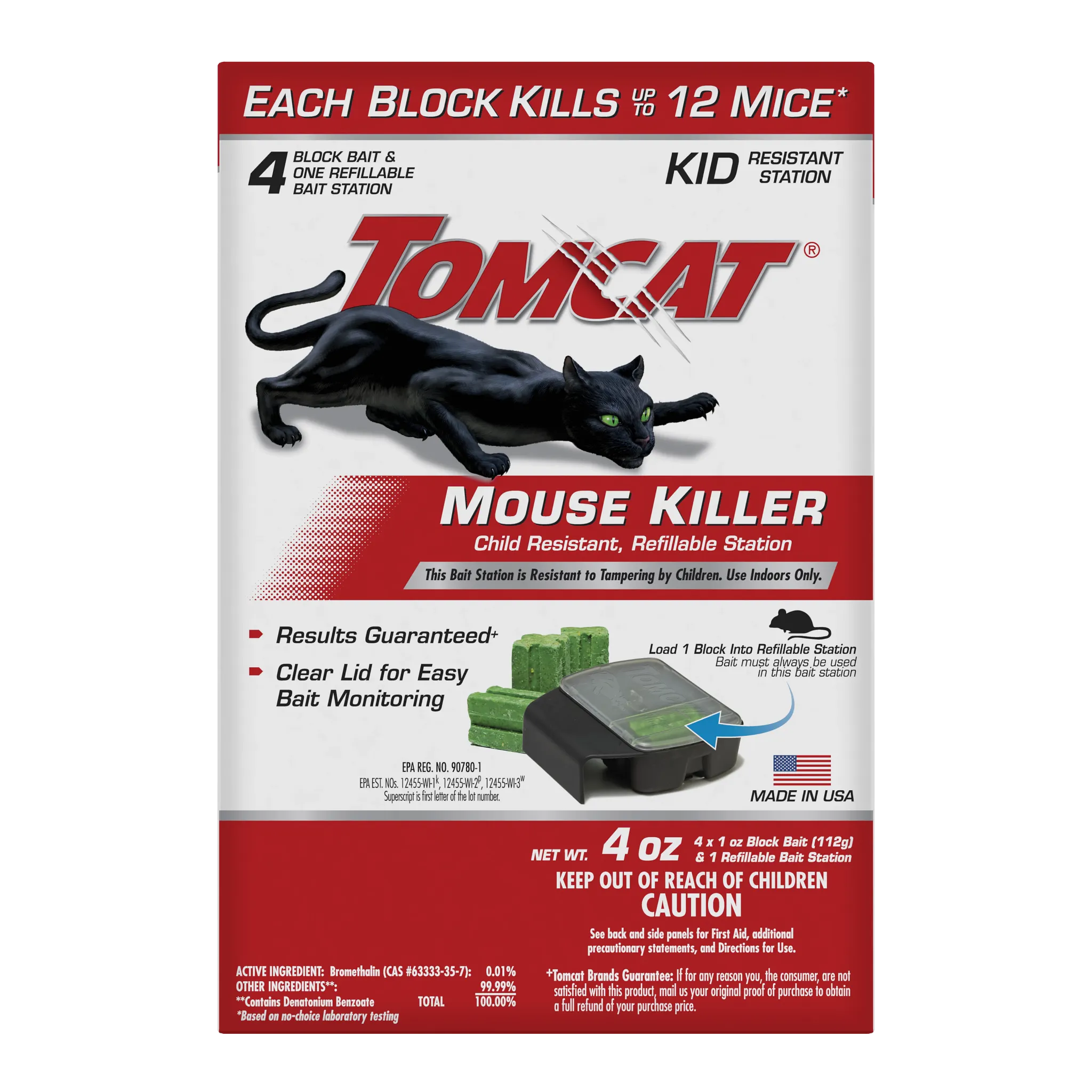 Tomcat Mouse Killer I Kid and Dog Resistant Refillable Mouse Bait Station - Thumbnail 4