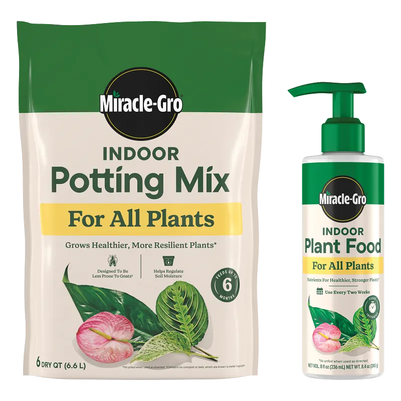 Miracle-Gro&reg; Indoor Potting Mix and Miracle-Gro&reg; Indoor Plant Food image number 1.0