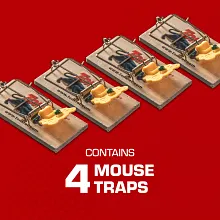 Tomcat Mouse Traps (Wooden), 4 Count image number null