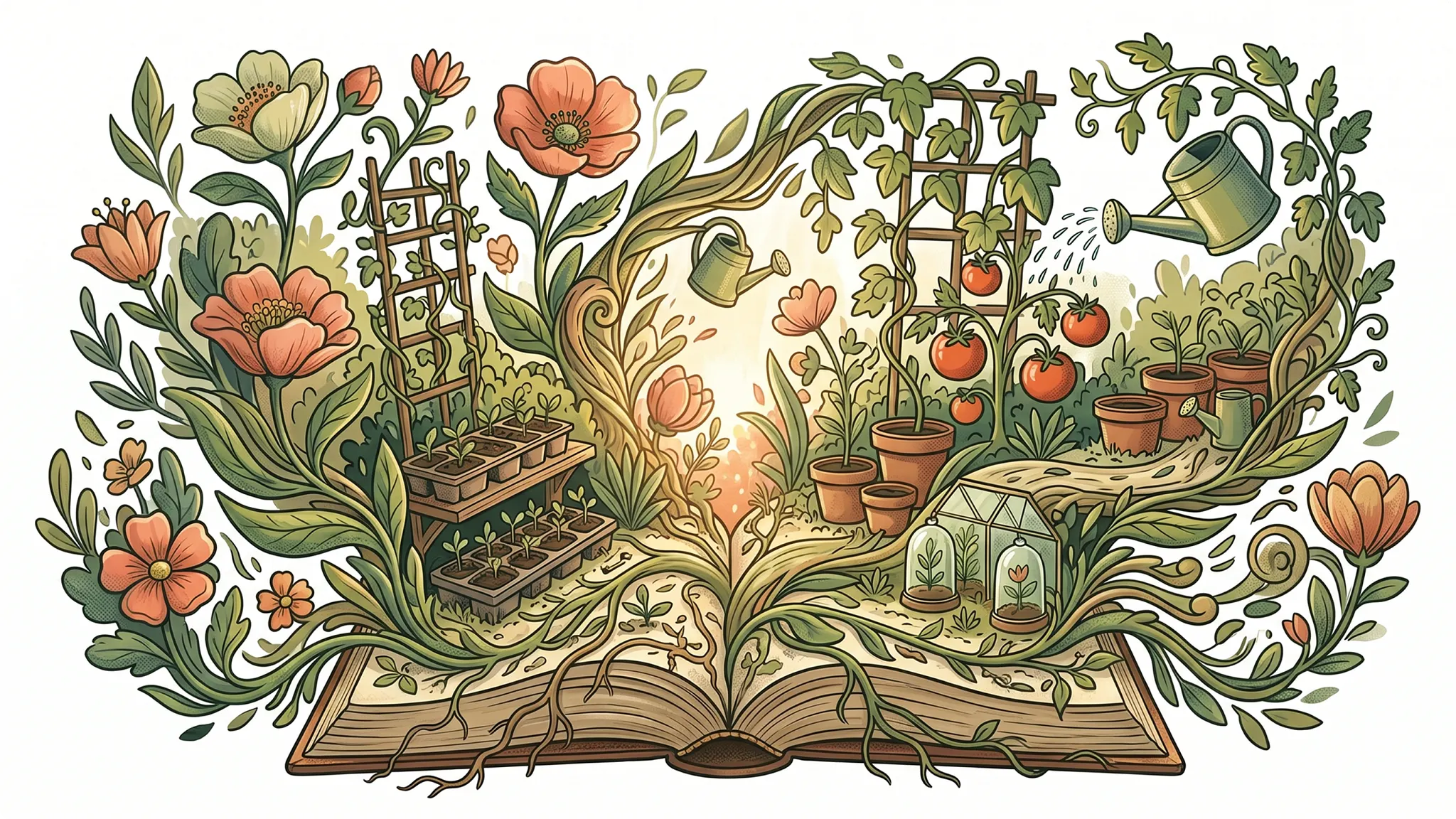 book with flowers coming out