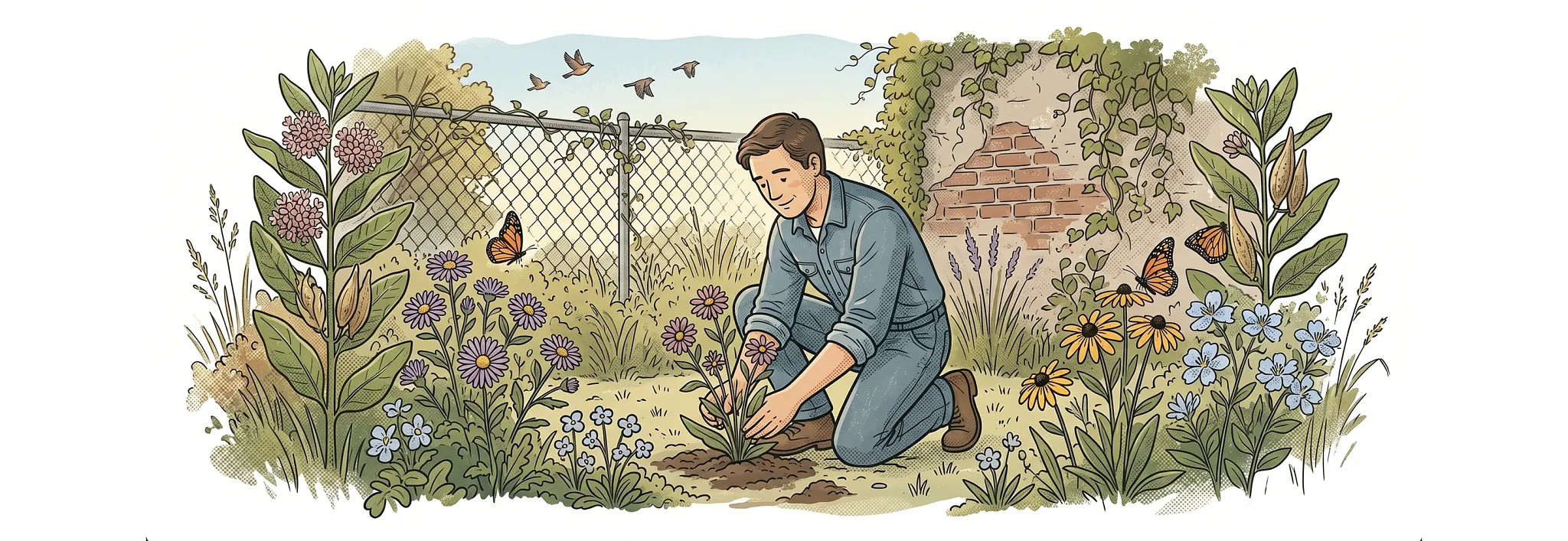 man in garden 