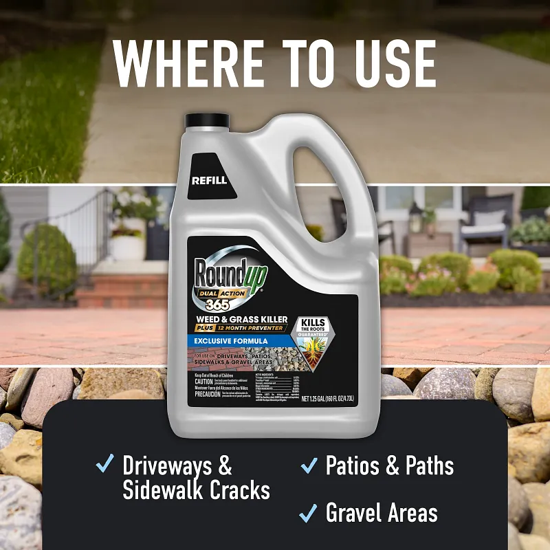 Roundup&reg; Dual Action 365 Weed & Grass Killer Plus 12 Month Preventer Refill image number 3.0