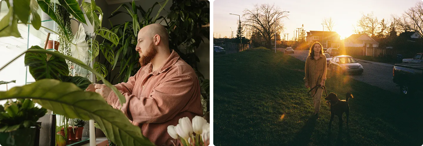 two images of nature healing