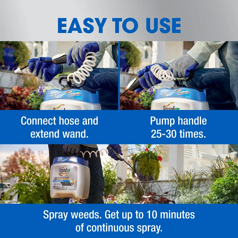 Roundup&reg; Dual Action Weed & Grass Killer Plus 4 Month Preventer with Pump 'N Go&reg; 2 Sprayer image number 8