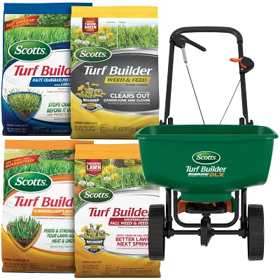 Scotts&reg; Turf Builder&reg; Bundle for Large, Northern Lawns + Scotts&reg; Turf Builder&reg; EdgeGuard&reg; DLX Broadcast Spreader