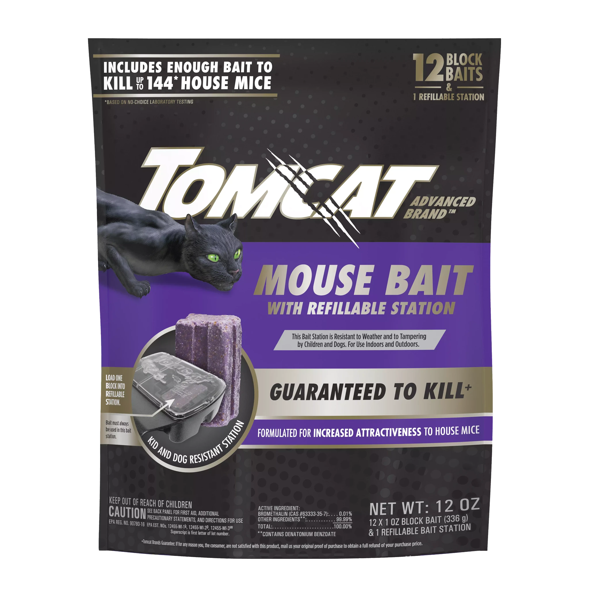 Tomcat Advanced Brand Rat & Mouse Bait with Refillable Station