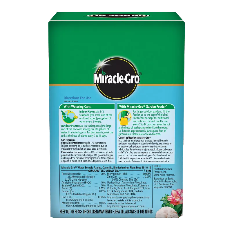 Miracle-Gro&reg; Water Soluble Azalea, Camellia, Rhododendron Plant Food image number 2.0