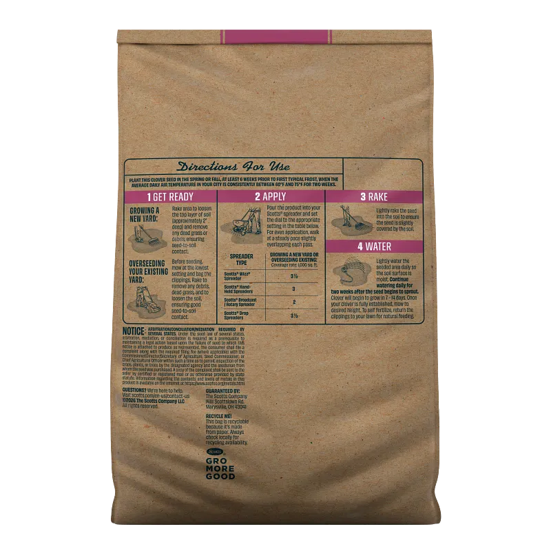 O.M. Scott & Sons&trade; Strawberry Clover Seed image number 5.0