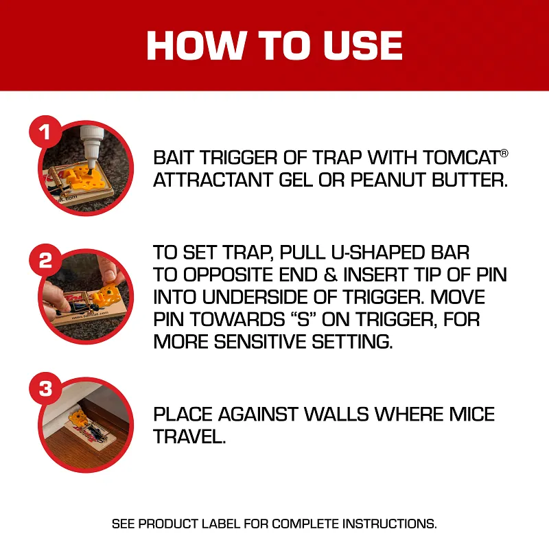 Tomcat Mouse Traps (Wooden), 4 Count image number 4.0