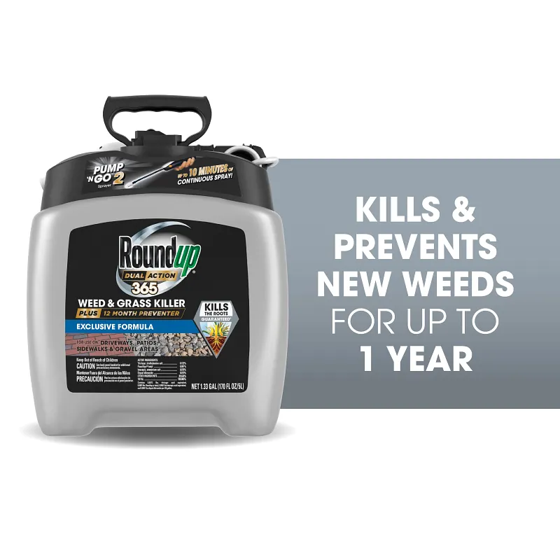 Roundup Dual Action 365 Weed & Grass Killer Plus 12 Month Preventer with Pump 'N Go 2 Sprayer image number 1.0