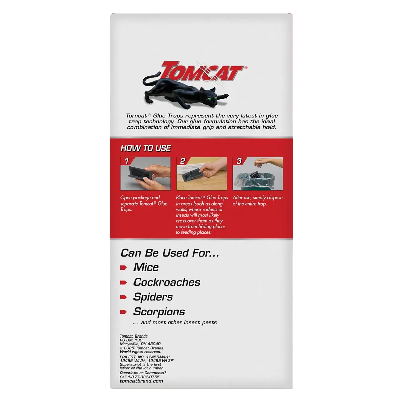 Tomcat Glue Traps Mouse Size with Eugenol for Enhanced Stickiness, 6 Traps image number 11.0