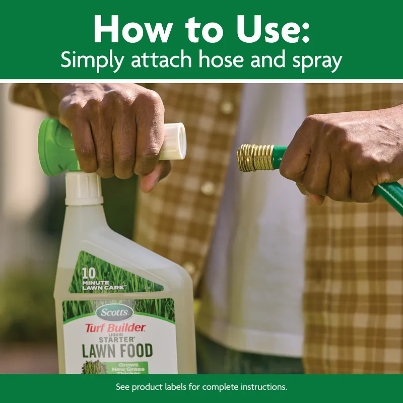 Scotts Turf Builder Grass Seed Tall Fescue Mix and Scotts Turf Builder Liquid Starter Lawn Food image number 6.0