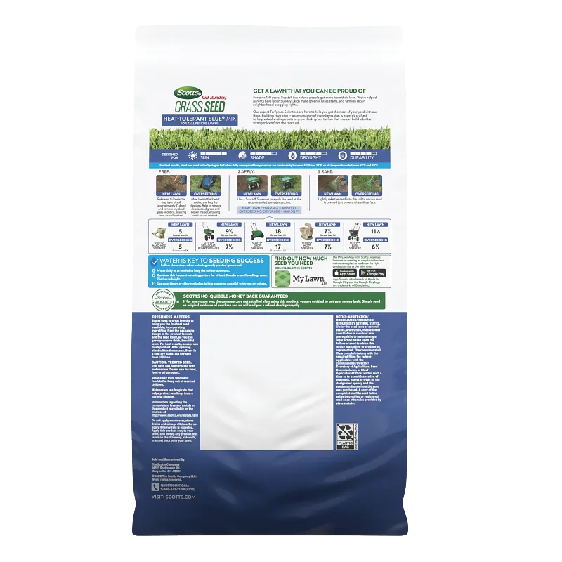 Scotts&reg; Turf Builder&reg; Grass Seed Heat-Tolerant Blue&reg; Mix for Tall Fescue Lawns image number 2.0