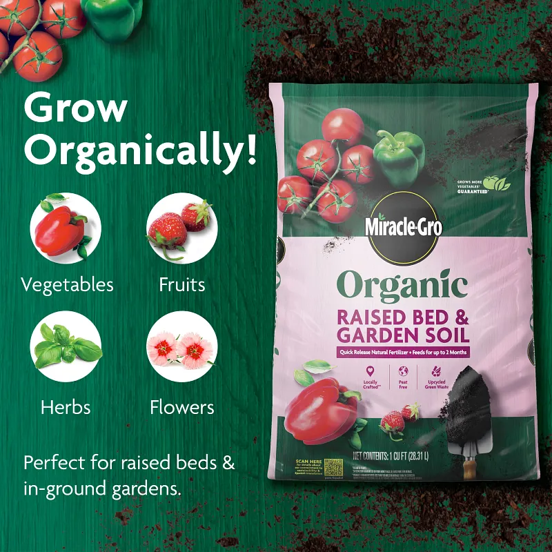 Miracle-Gro Organic&trade; Raised Bed & Garden Soil Image 2