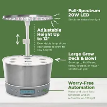 AeroGarden Harvest Elite 360, White Stainless image number null