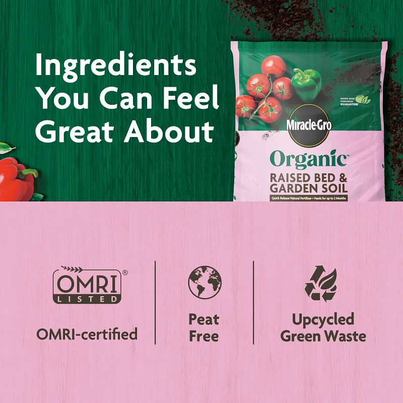 Miracle-Gro Organic&trade; Raised Bed & Garden Soil image number 5.0