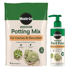 Indoor Potting Mix for Cactus & Succulent and Indoor Plant Food for Cactus & Succulent Image 1