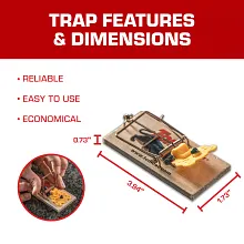 Tomcat Mouse Traps (Wooden), 4 Count image number null