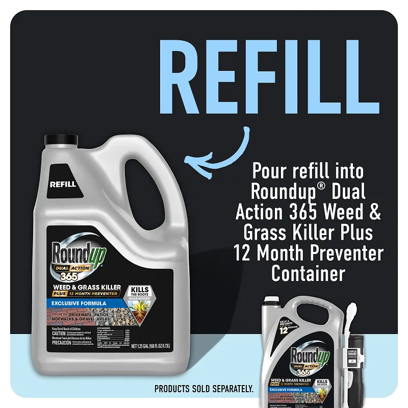 Roundup&reg; Dual Action 365 Weed & Grass Killer Plus 12 Month Preventer Refill image number 5.0