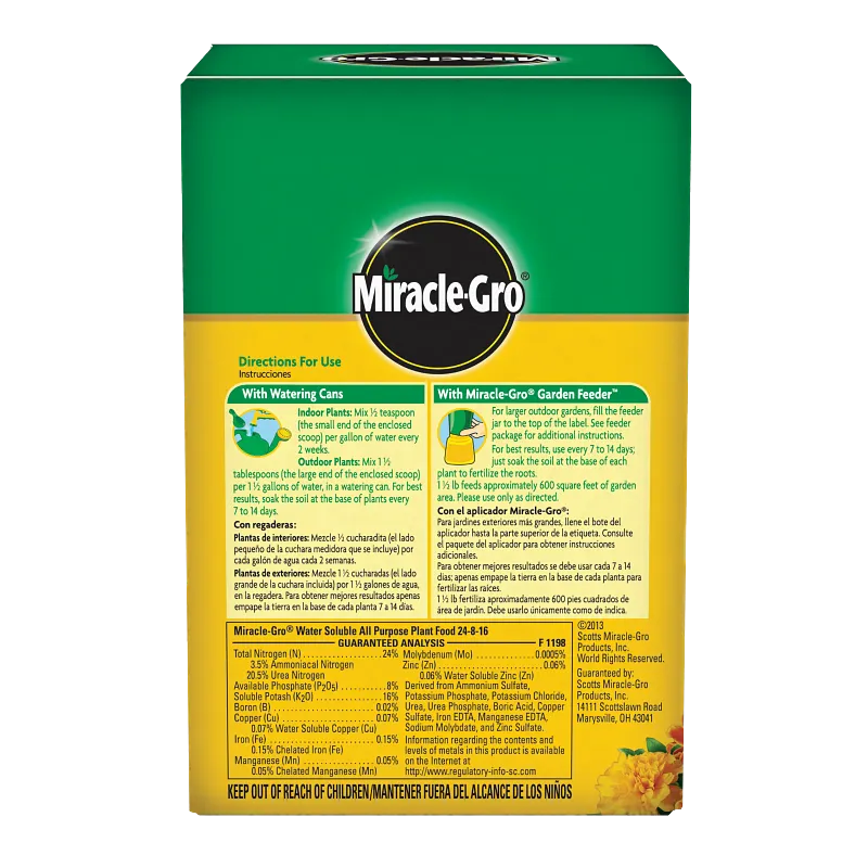 Miracle-Gro&reg; Water Soluble All Purpose Plant Food image number 2.0