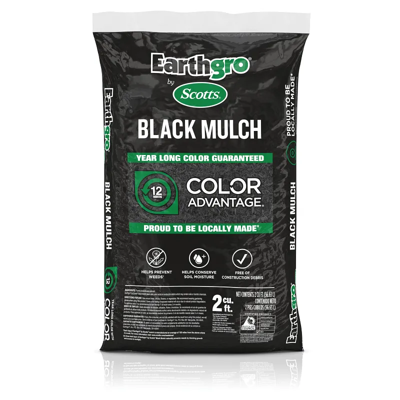 Earthgro&reg; by Scotts&reg; 2 cu. ft. Bagged Black Wood Mulch image number 1.0