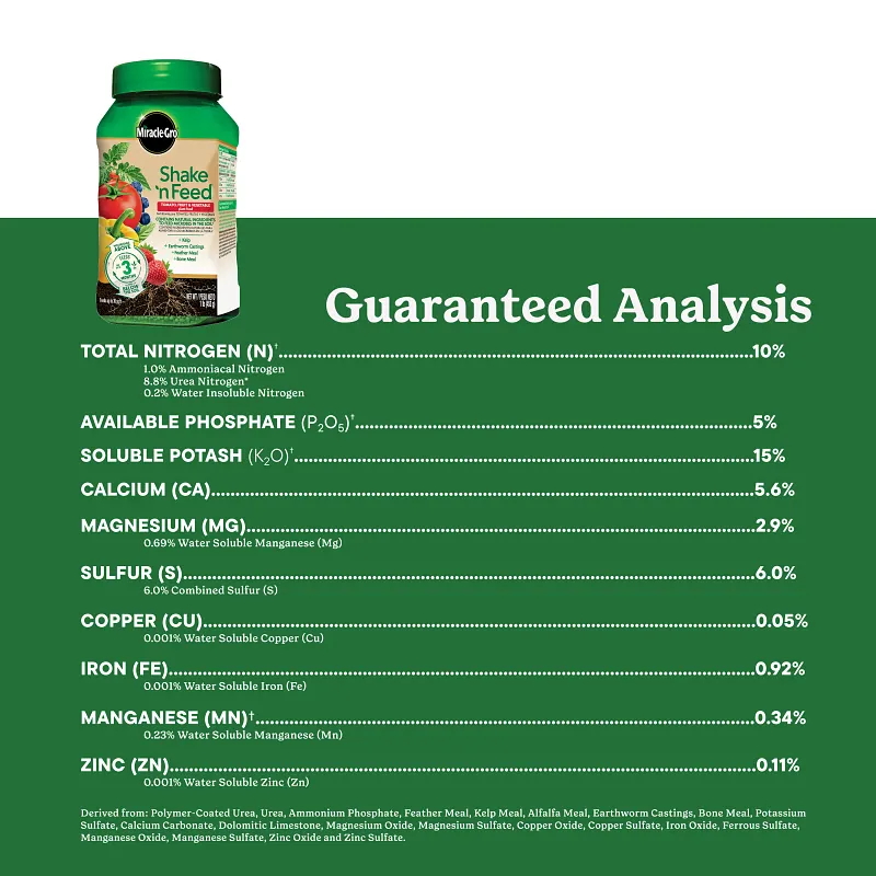 Miracle-Gro&reg; Shake 'N Feed&reg; Tomato, Fruit & Vegetable Plant Food image number 10.0
