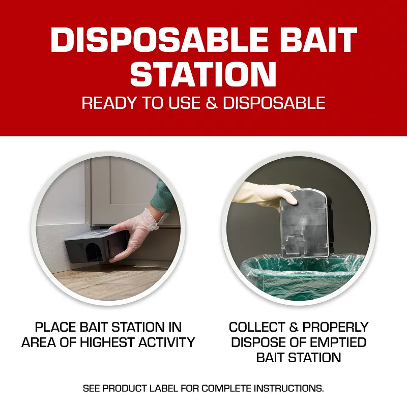 Tomcat&reg; Rat & Mouse Killer, Child & Dog Resistant, Disposable Station Image 5