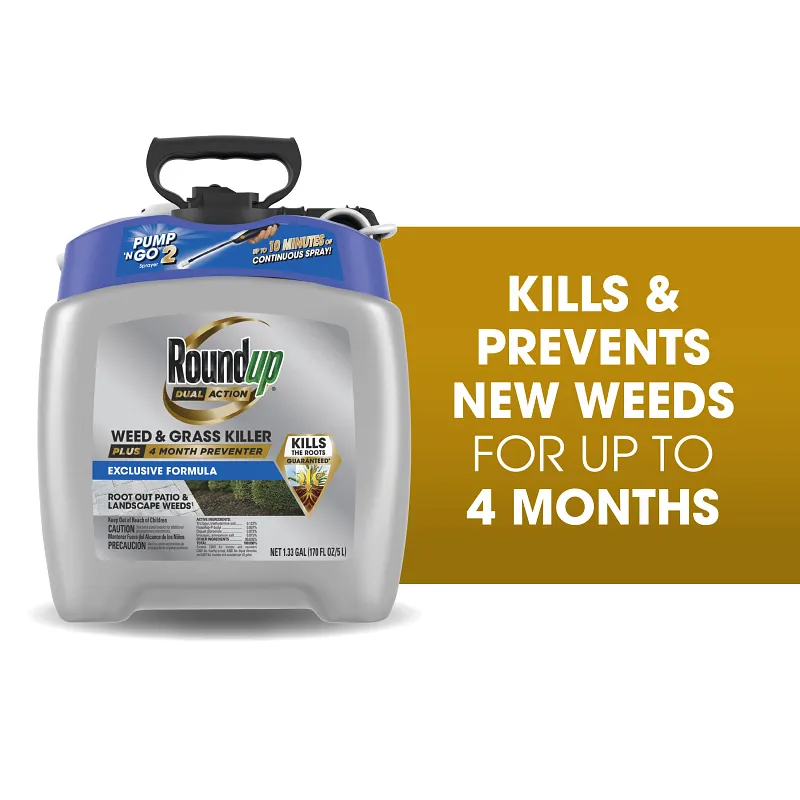 Roundup&reg; Dual Action Weed & Grass Killer Plus 4 Month Preventer with Pump 'N Go&reg; 2 Sprayer image number 11