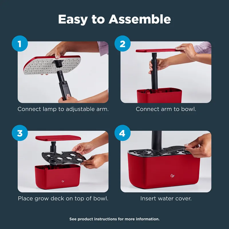 AeroGarden Harvest Lite, Cherry Red image number 6.0