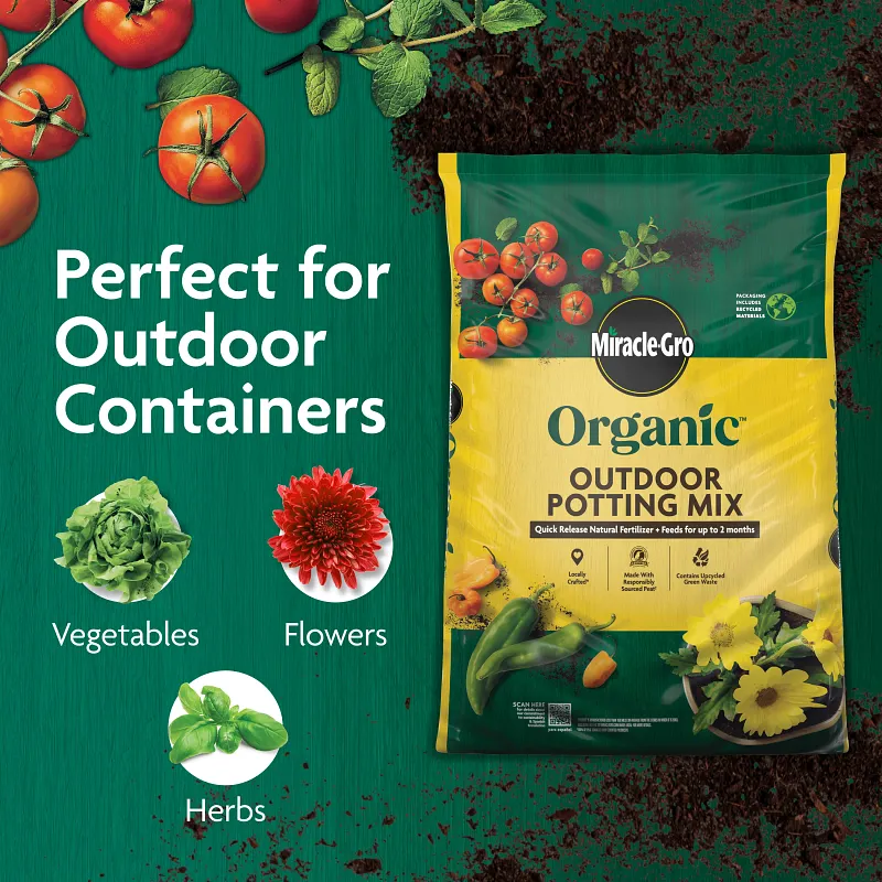 Miracle-Gro Organic&trade; Outdoor Potting Mix image number 3.0