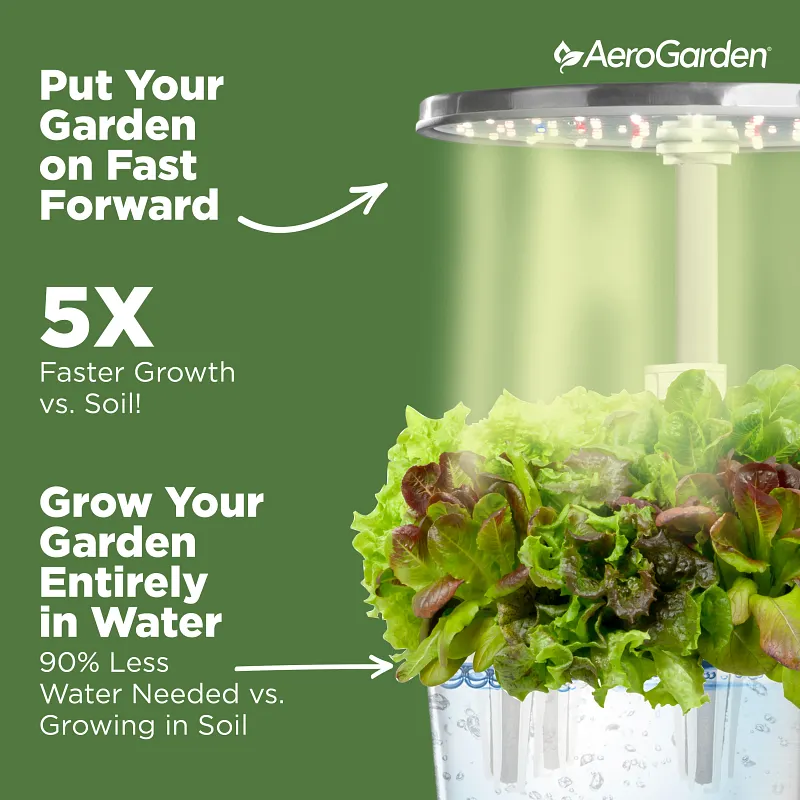AeroGarden Harvest Elite 360, White Stainless image number 4.0