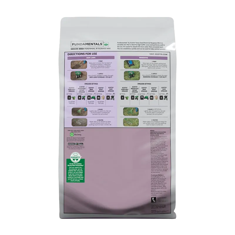 Fundamentals&trade; by Scotts&reg; Grass Seed Perennial Ryegrass Mix image number 2.0