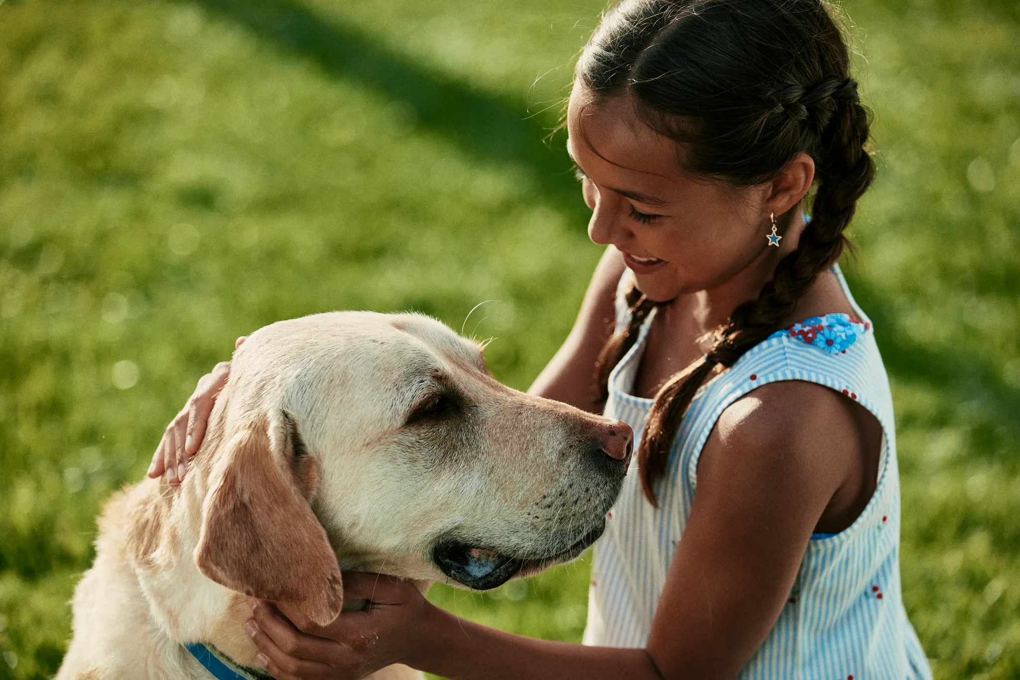 girl with dog