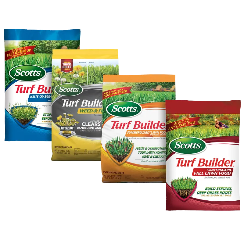 Turf Builder Halts Crabgrass Preventer, Weed & Feed₅, SummerGuard and WinterGuard, 4 Bag Bundle, Large Lawns image number 1.0
