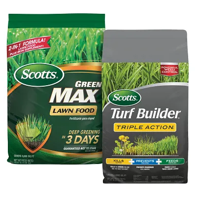 Scotts&reg; Turf Builder&reg; Triple Action1 and Scotts&reg; Green Max&trade; Lawn Food Bundle for Small Lawns