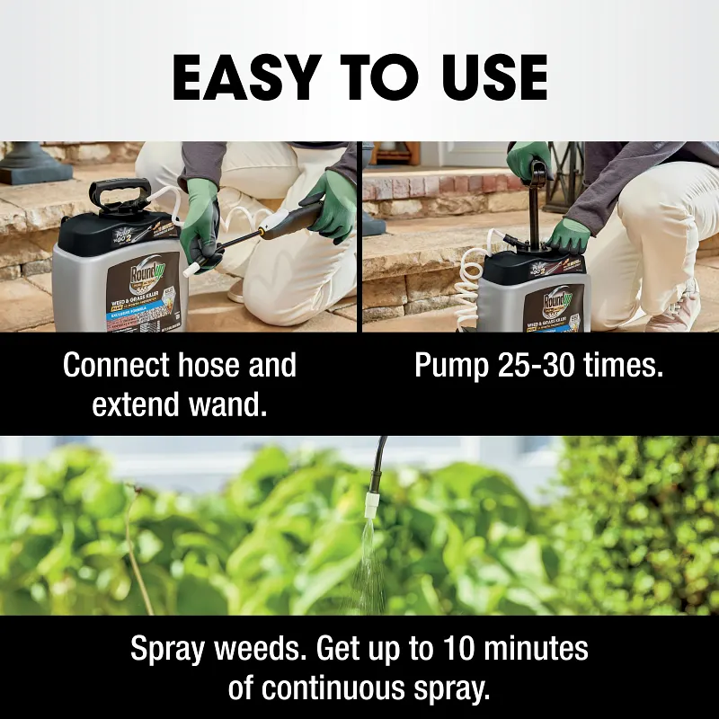 Roundup Dual Action 365 Weed & Grass Killer Plus 12 Month Preventer with Pump 'N Go 2 Sprayer image number 9.0