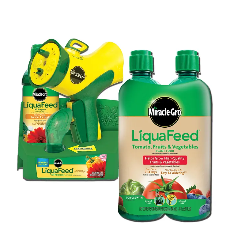 Miracle-Gro&reg; LiquaFeed All Purpose Plant Food Advance Starter&reg; Kit and Tomato, Fruits & Vegetables Plant Food Bundle image number 1.0