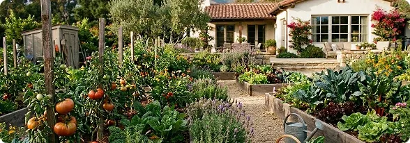 House with a huge backyard with plants