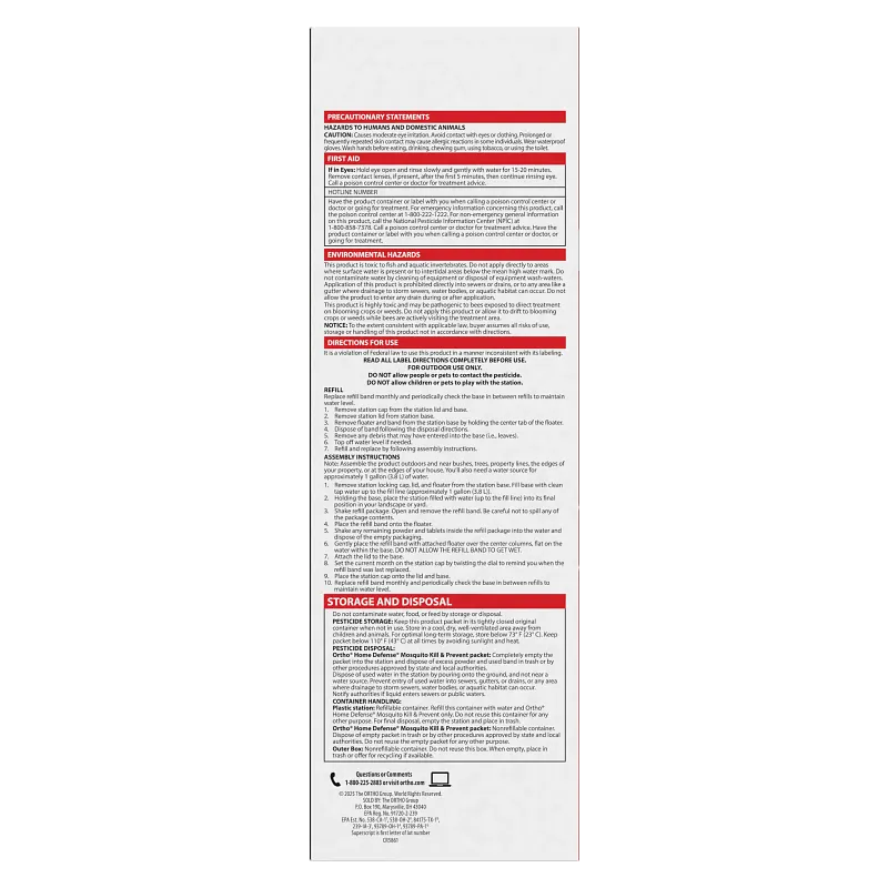 Ortho&reg; Home Defense&reg; Mosquito Kill & Prevent Refill Kit image number 13.0