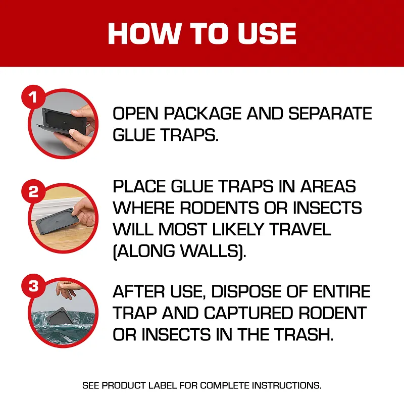 Tomcat Glue Traps Mouse Size with Eugenol for Enhanced Stickiness, 6 Traps image number 7.0