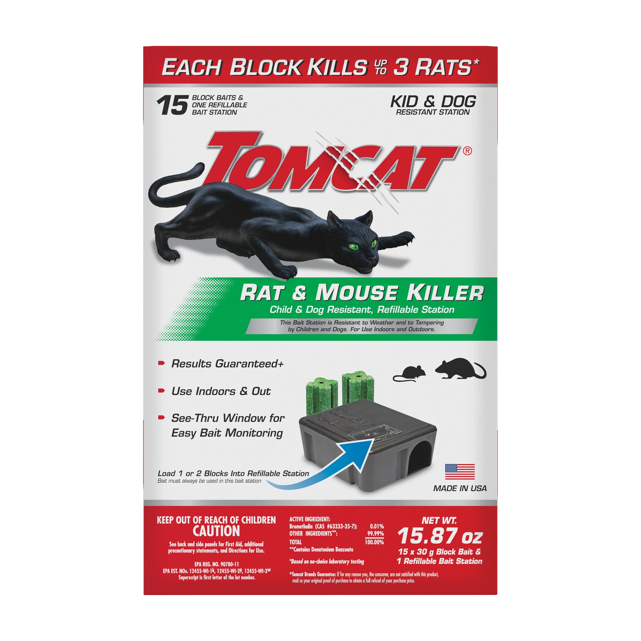 Tomcat Rat & Mouse Killer Refillable Rockscape Bait Station