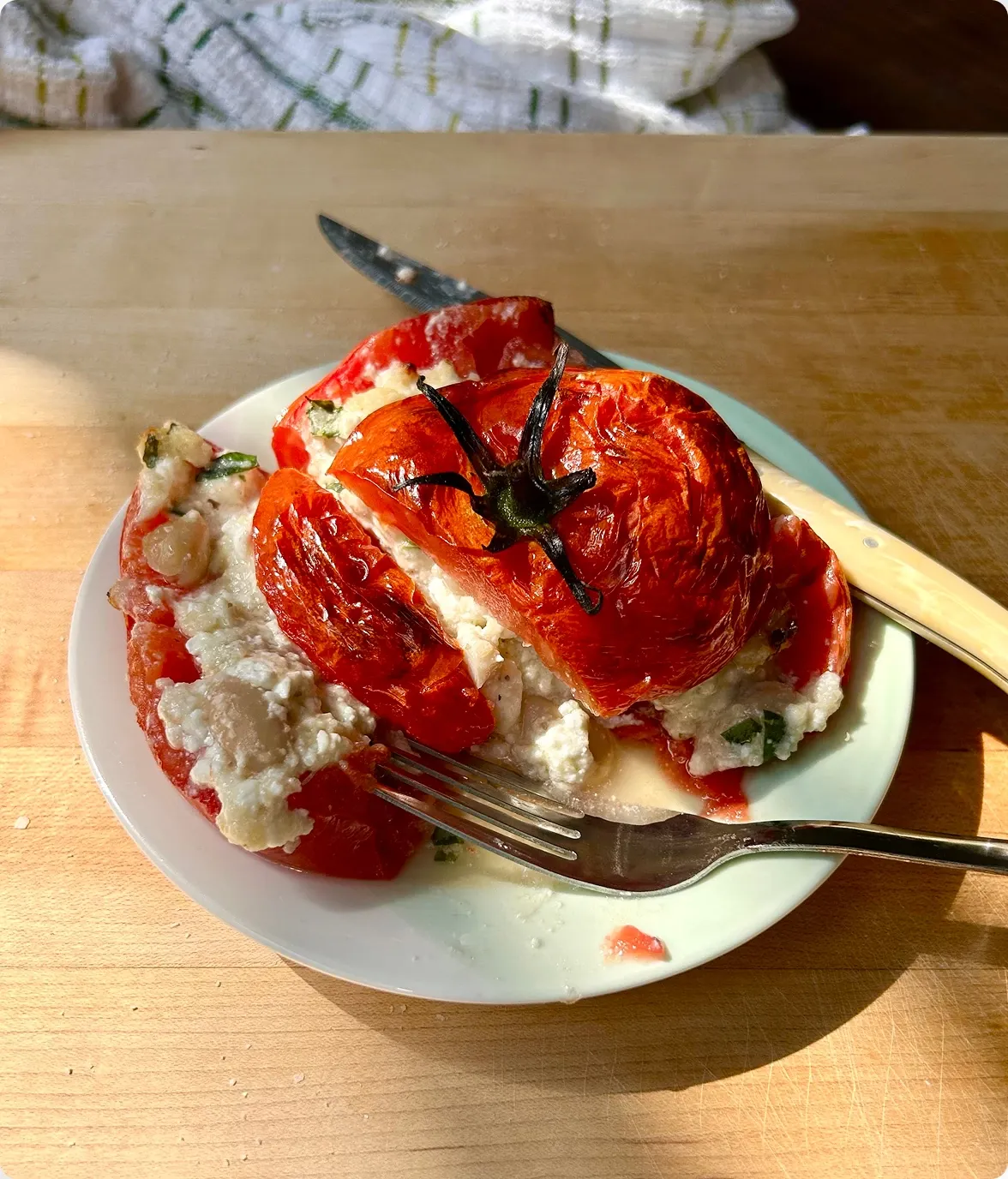 Ricotta-stuffed tomatoes