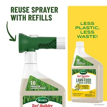 Scotts Turf Builder Liquid Lawn Food Refill, Scotts Turf Builder Liquid Lawn Food Plus Weed Control Refill, Scotts Liquid Green Max Lawn Food Refill image number null