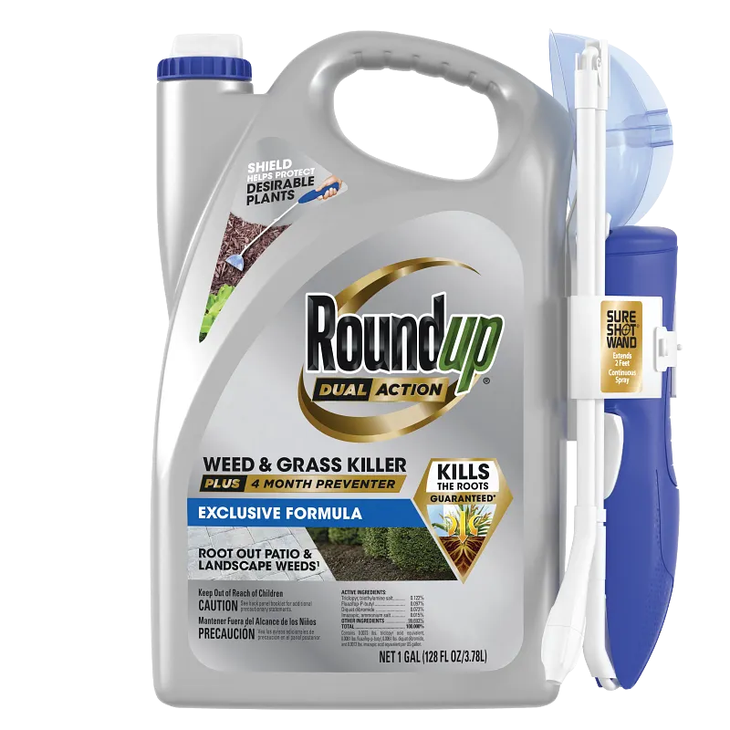 Roundup&reg; Dual Action Weed & Grass Killer Plus 4 Month Preventer with Sure Shot&trade; Wand image number 1.0